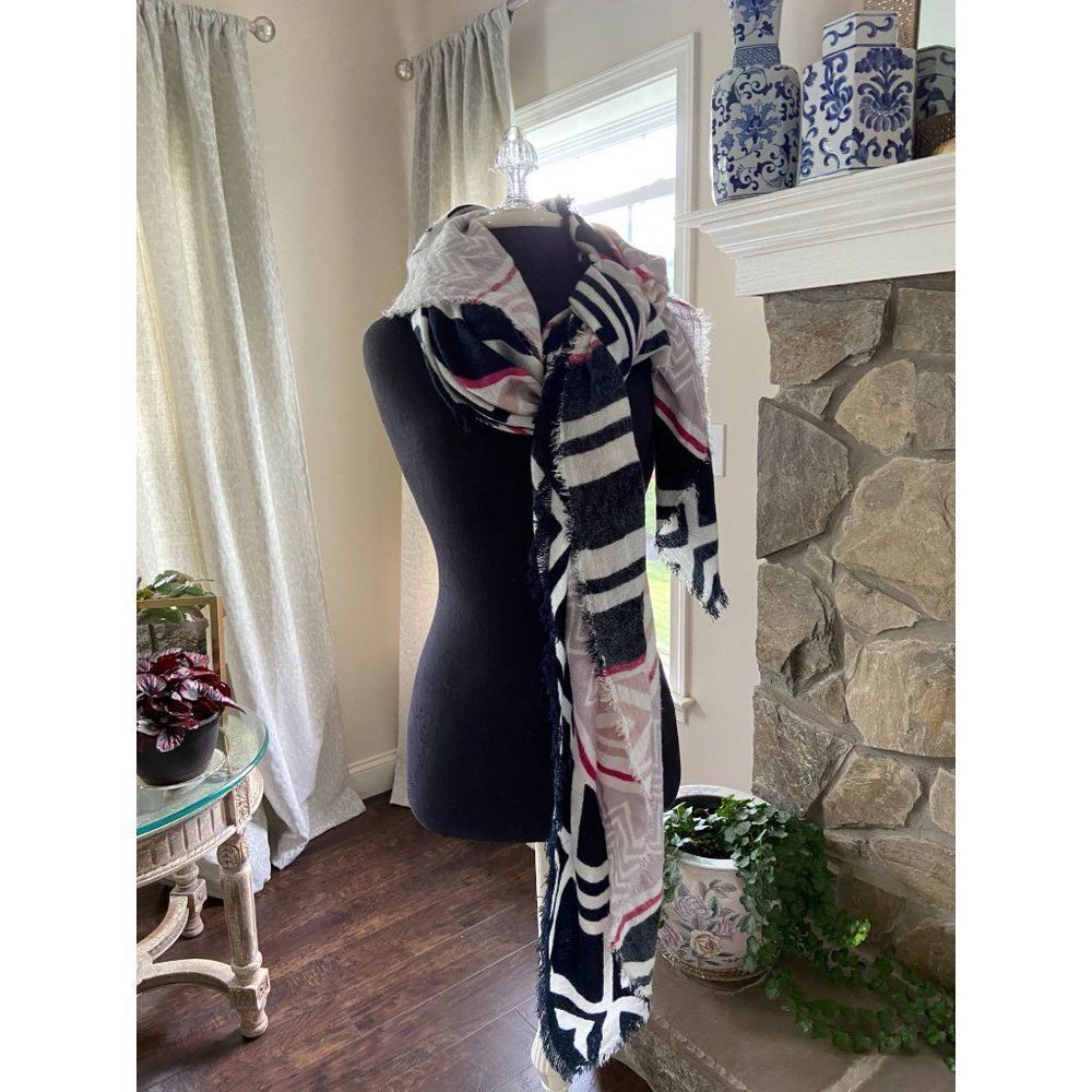 Pink and Blue Scarf